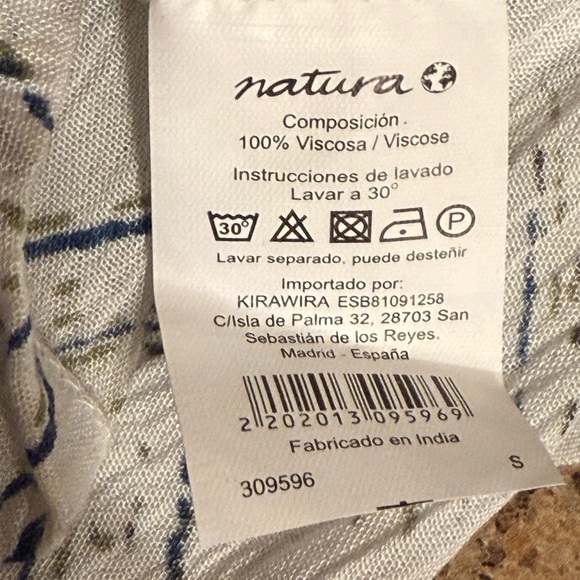 NWT Natura Women’s Size Small Maxi Bohemian Style Dress Green & Blue Sleeveless - Picture 10 of 16